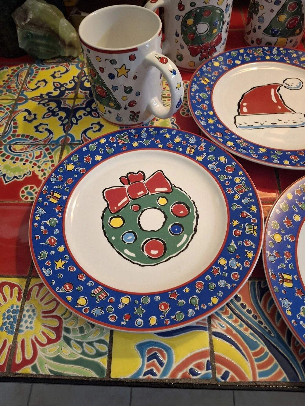 Block Basics Christmas Party Mugs & Plates 8